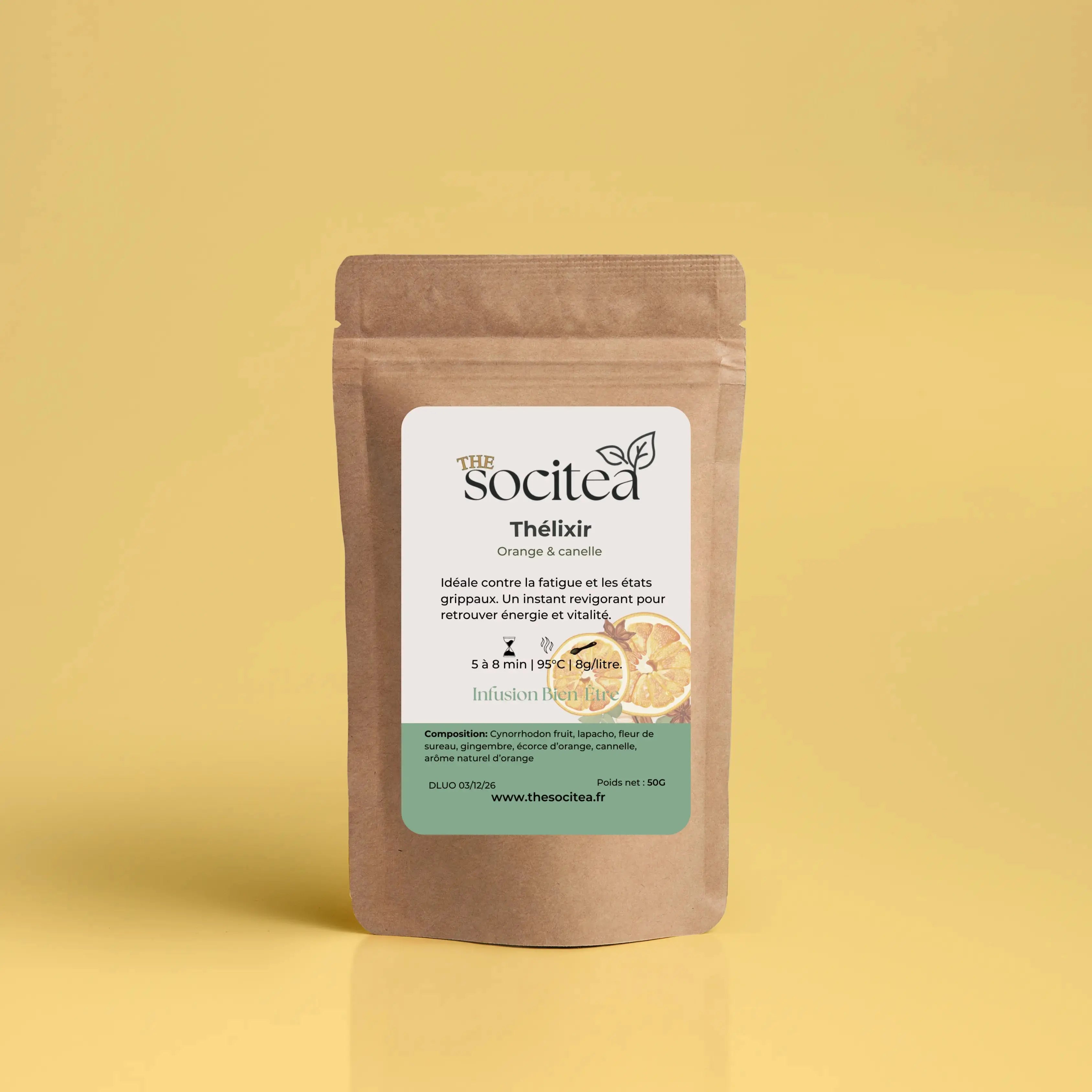 Thélixir - Infusion Tonique pour Fatigue et États Grippaux The Socitea